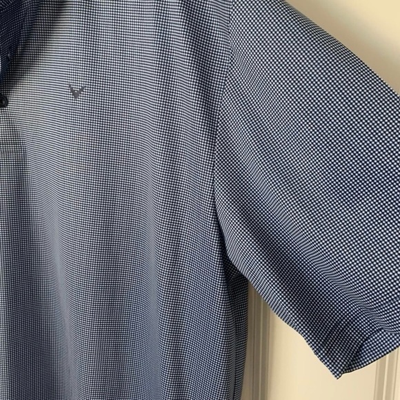 Men’s Callaway Opti-Dri Blue Check Performance Golf Polo Size XL EUC - Picture 5 of 8